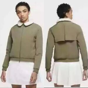 Nike Shield Bomber Jacket Womens XL Standard Fit Olive Green CK5858 222 Outdoors